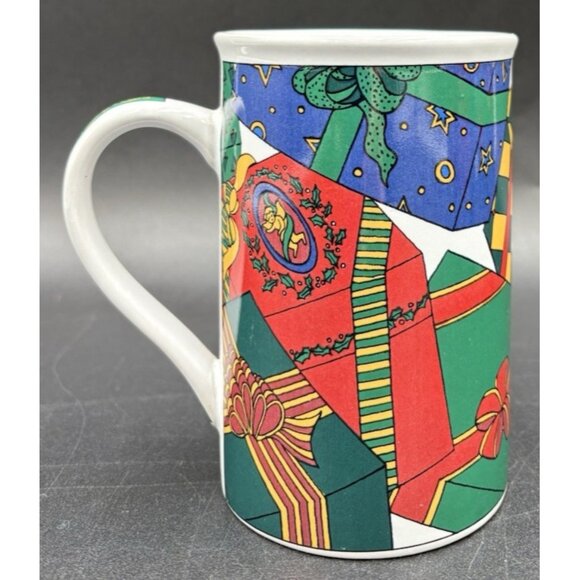 Christmas Coffee Tea Cup Holiday Mug 1995 Limited Edition Elegance Fire Works - Picture 5 of 16